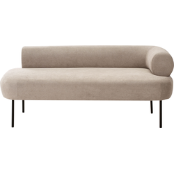 MIRMANDE - Chaise longue - Taupe - Rechtszijdig - Polyester