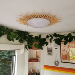 Eigentijdse Plafonniére - Anne Light & Home - Kunststof - Eigentijds - LED - L: 50cm - Voor Binnen - Woonkamer - Eetkamer - Wit