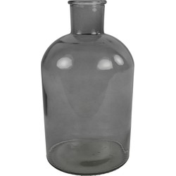 Countryfield vaas - grijs/transparant - glasA - apotheker fles - D17 x H31 cm - Vazen