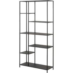 Roy metalen boekenkast zwart - 79 x 165 cm