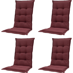 Madison -  Tuinstoelkussen Lage Rug Panama bordeaux - Ca. 105x50 cm - Set van 4
