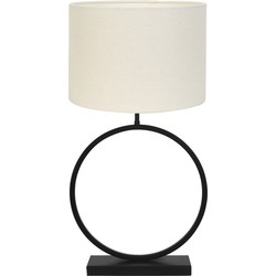 Tafellamp Liva/Livigno - Zwart/Eiwit - Ø40x78,5cm