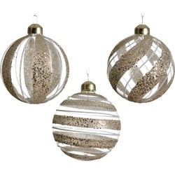 Kerstbal glas d8 cm champagne/wwt a3 kerst