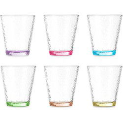 Vivalto Waterglazen/drinkglazen - 12x - mix - 375 ml - 10 cm - Drinkglazen