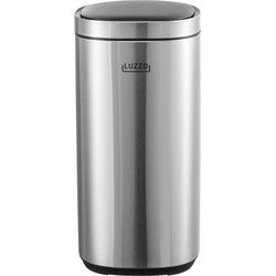 Luzzo® Square Sensor prullenbak met Ozon Filter 30 liter - Mat Zilver