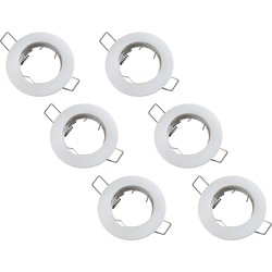 Groenovatie Inbouwspot, Rond, Mat Wit, 6-Pack