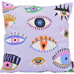 Colorful Eyes Lila | 45 x 45 cm | Kussenhoes | Katoen/Polyester
