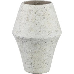 PTMD Bloempot Tink - 28x28x40 cm - Cement - Wit