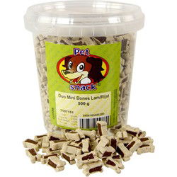 PETSNACK BOTJES MINI DUO LAM/RIJST 500 GR