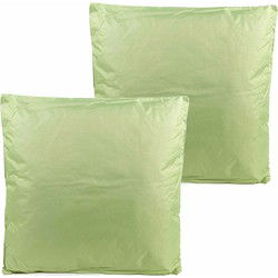 Anna's collection buitenkussens - 2x - mintgroen - 60 x 60 cm - Sierkussens