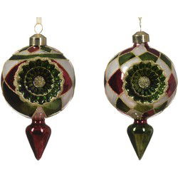 Ornament glas l8b7.5h13.5 cm a2 kerst