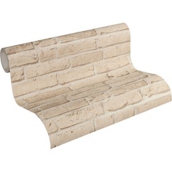 A.S. Création behang bakstenen zand beige - 53 cm x 10,05 m - AS-355812