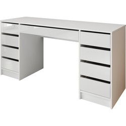 Meubella - Kaptafel Arco 2 - Wit hoogglans - 154 cm