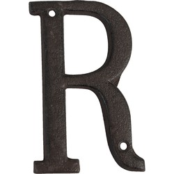 Clayre & Eef IJzeren Letter R  13 cm Bruin Ijzer Decoratie Letters