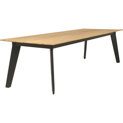 DKS tuintafel Osorno alu - teakhout - zwart frame 260*100*75 cm