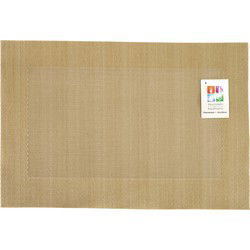 Placemats Hampton - 1x - goud - PVC - 30 x 45 cm - Placemats