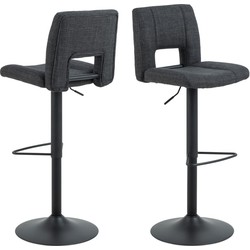 Barkruk Donkergrijs - Zithoogte 83cm - Wistad - Set van 2