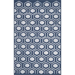 Safavieh Tribal Inspired Indoor Flatweave Area Rug, Kilim Collection, KLM629, in Navy, 152 X 244 cm