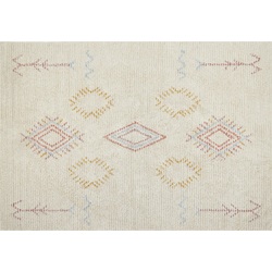 Beliani BETTIAH - Laagpolig-Beige-Katoen
