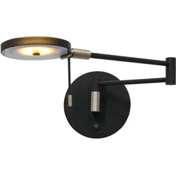 Steinhauer wandlamp Turound - zwart - metaal - 2734ZW