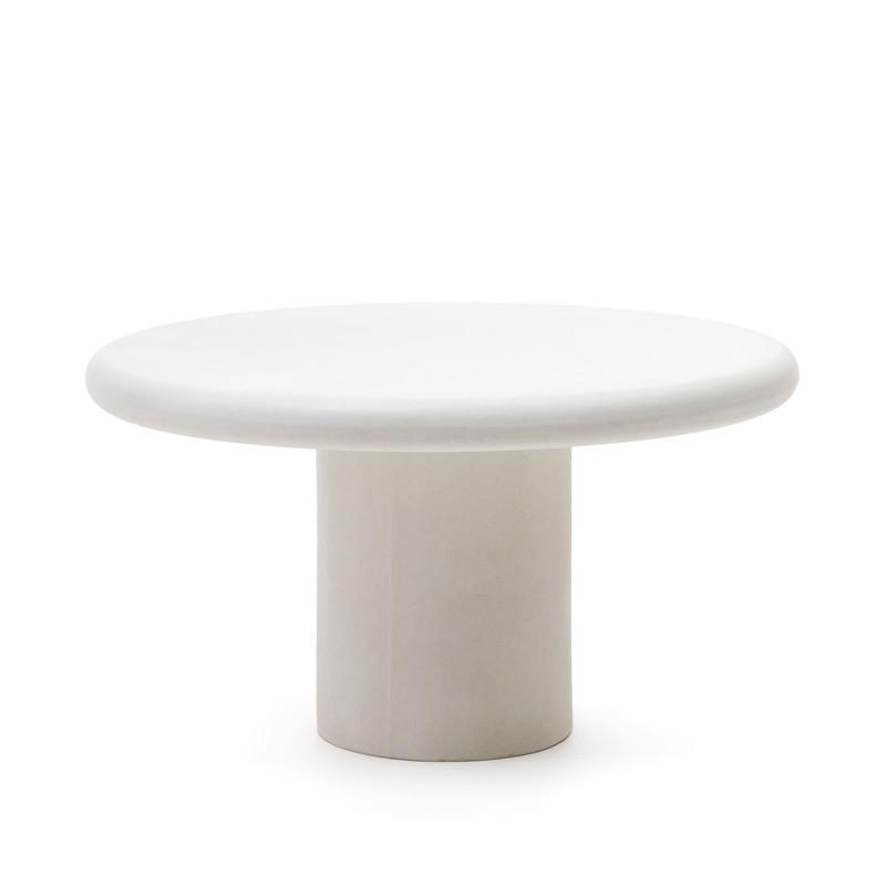 Kave Home - Ronde tafel Addaia van wit cement Ø140 cm - 