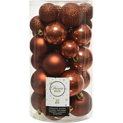 Kerstballen Mix 30 st. - Terra Bruin