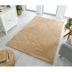 Modern Wollen vloerkleed - Lino Leaf Beige - 120 X 170 CM