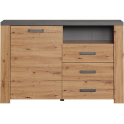 Kleine Buffetkast 1 Deur 3 Laden en 1 Nis L127 cm - Follow