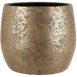 Mica Decorations Clemente Bloempot - H31 x Ø38 cm - Terra - Goud