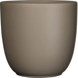 Mica Decorations Plantenpot - taupe bruin - keramiek - 25 x 23 cm - Plantenpotten