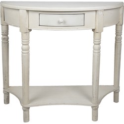 Clayre & Eef Sidetable  100x40x84 cm Wit Hout Wandtafel