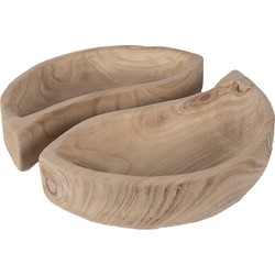 Clayre & Eef Serveerschaal  36x19x7 cm Bruin Hout Presenteerschaal