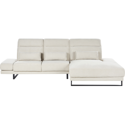 Beliani IKAST - Hoekbank-Beige-Polyester