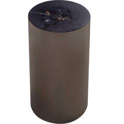 PTMD Bijzettafel Rillix - 30x30x55 cm - Hout - Zwart