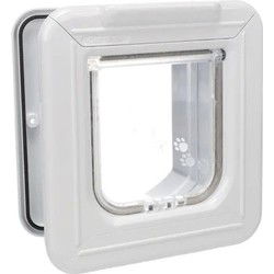 Kattendeur plastic 26.5x25x14cm wit