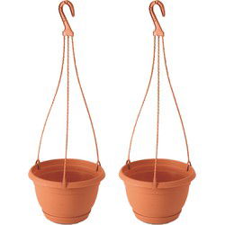 Prosperplast Bloempot/plantenpot Agro - 2x - hangend -18 cm - Plantenpotten
