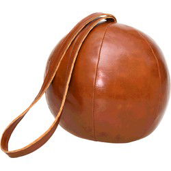 Esschert Design Deurstopper leer - 16 x 14 cm - 1200 gram - Bruin - Deurstoppers