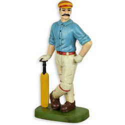 Gietijzeren beeldje van een cricketspeler