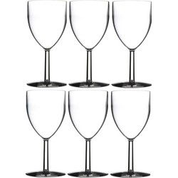 Rosti Mepal Wijnglazen - 6x - kunststof - 300 ml - 8 x 16 cm - Wijnglazen
