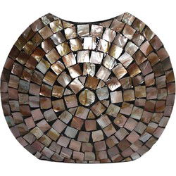 PTMD Nikael Bronze Oval Poly Shell Bamboo Pot S