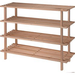 Schoenenrek - 4-laags - 77 x 26 x 65 cm - hout - schoenen opbergen rek - Schoenenrekken