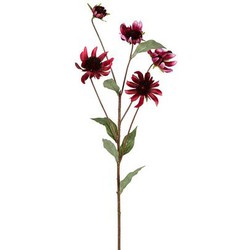 Echinaceasteel l73 cm dk rood kunstbloem zijde nepbloem
