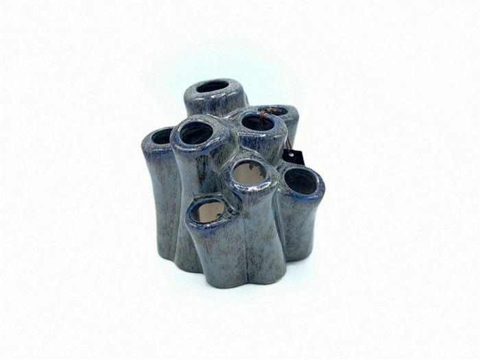 Villa Pottery  Blauwe Vaas Evi - D18xH17 - 