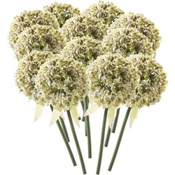 12 x Kunstbloemen steelbloem witte sierui 70 cm - Kunstbloemen