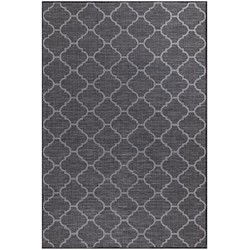Hilaria Buitenkleed Geruit Antraciet vloerkleed - Voor Binnen & Buiten - 100 X 200 CM