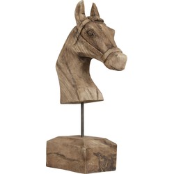 Ornament op voet Horse - Hout - 25x14x48cm
