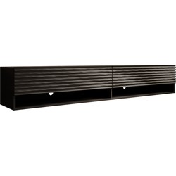 Meubella TV-Meubel Asino - Wave - Mat zwart  - 180 cm