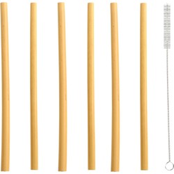 Esschert Design - Bamboe rietjes incl. schoonmaakborstel s/6