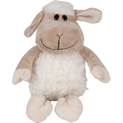 Clayre & Eef Knuffel Schaap 10x15x19 cm Wit Pluche