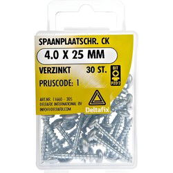 Spaanpl.schr. ck 4.0x25mm 30st